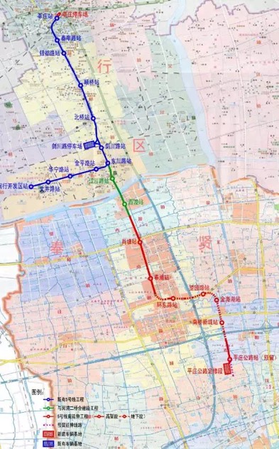 奉贤境内共设8座:西渡站,肖塘站,奉浦站,环城东路站,望园路站,金海湖