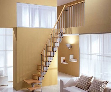 空间装修,阁楼装修,loft装修,迷你型楼梯,异形楼梯,旋转楼梯,青岛木质楼梯设计